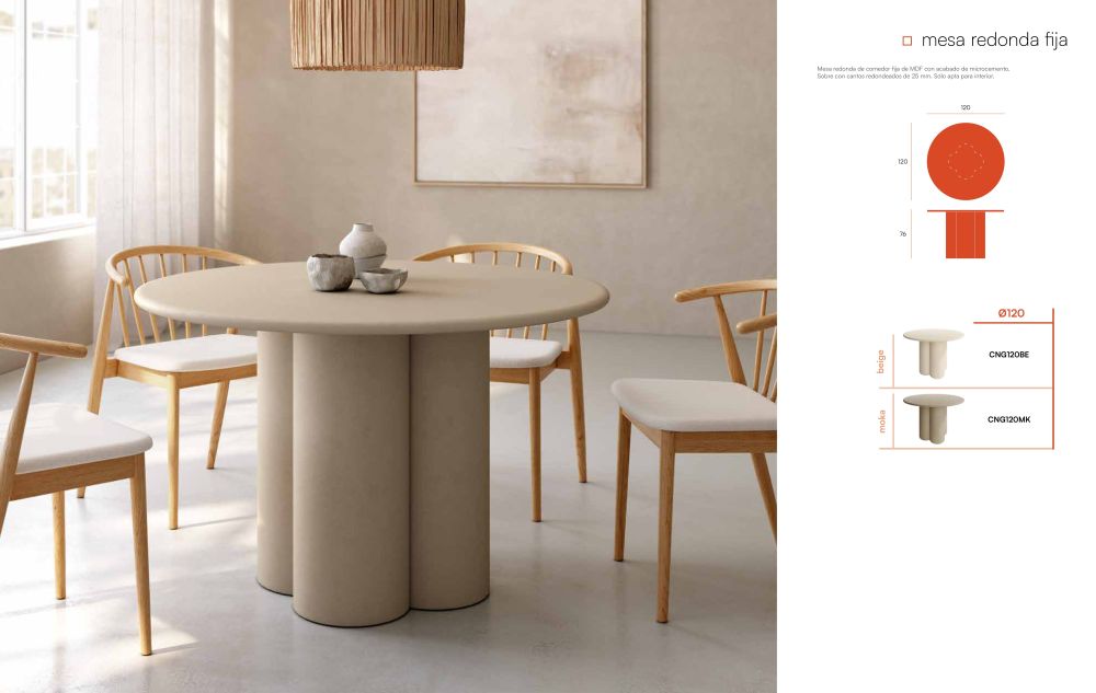 1011-80 Mesa redonda fija 